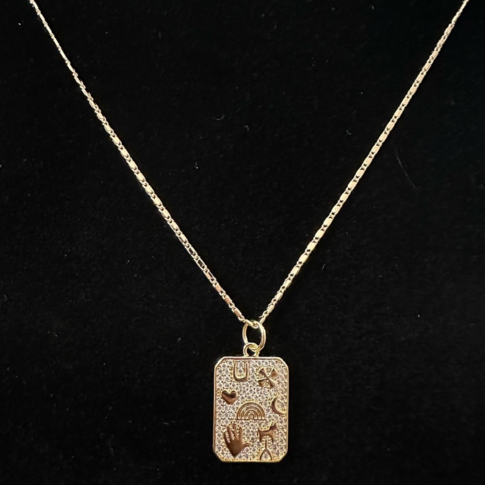 Lucky charm card pendant and necklace - Picture 3 of 8